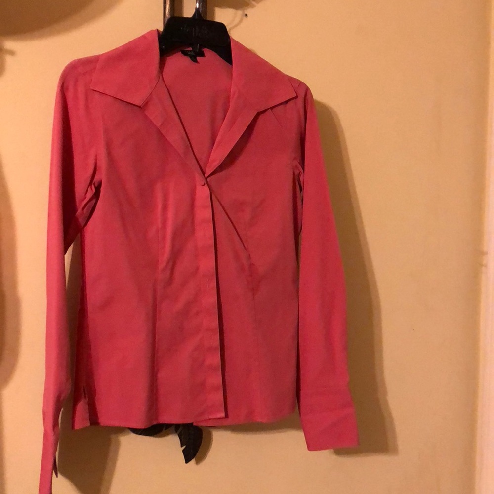 Pink button up blouse